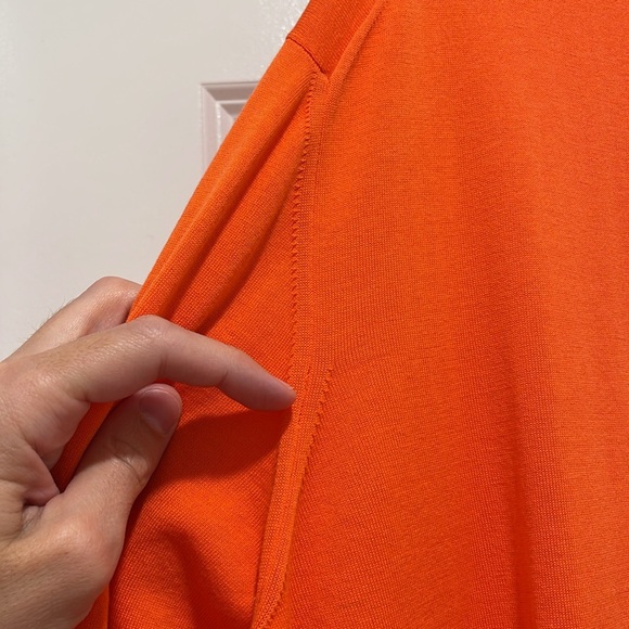 Paul Stuart Polo Long Sleeve Size Large Made in Italy Orange Sportswear - Picture 12 of 16